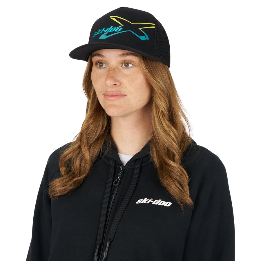 Ski-Doo Unisex X-Team Gradiant Fitted Flat Cap