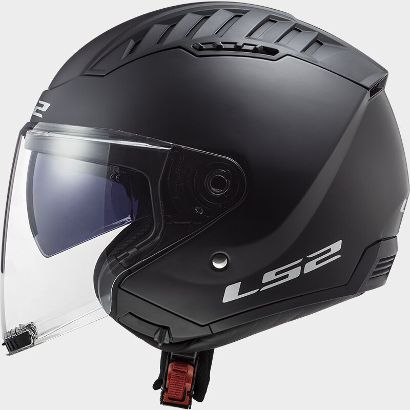 LS2 Copter Solid Open Face with Sunshield - Black