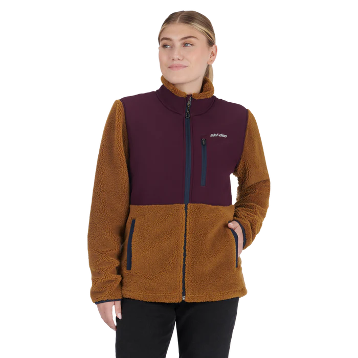 Ski-Doo Ladies Bronze Teddy Fleece Jacket