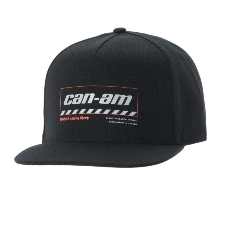 Can-Am Wolves Among Sheep Flat Cap Black