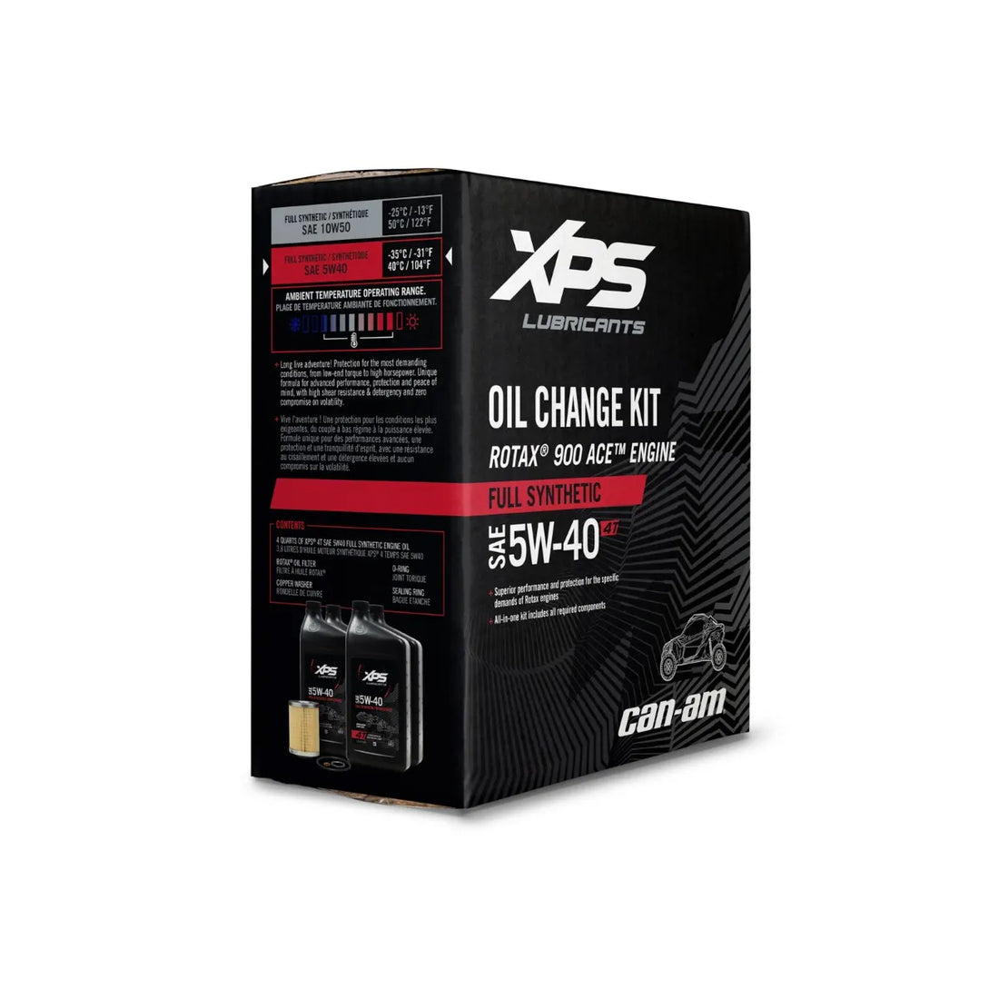 Can-Am XPS 4T 5W-40 Full Synthetic Oil Change Kit for Rotax 900 ACE engine